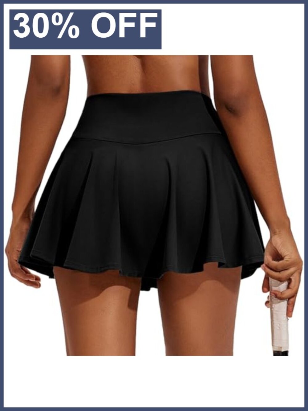 Womens Pleated Tennis Skort 14" Athletic Golf Skirt with Pockets Nylon